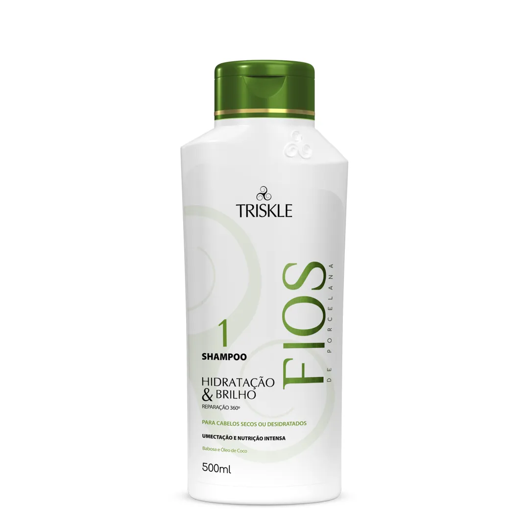 Shampoo Hidratação e Brilho Triskle Fios de Porcelana 500ml