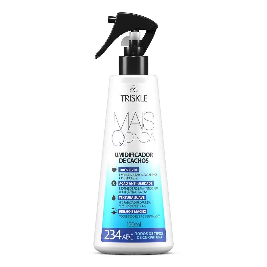 Umidificador de Cachos Triskle Todos os Tipos de Curvatura Mais Q Onda 150ml