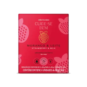 Sabonete em Barra Cuide-se Bem Morango e Leite 4un. 80g